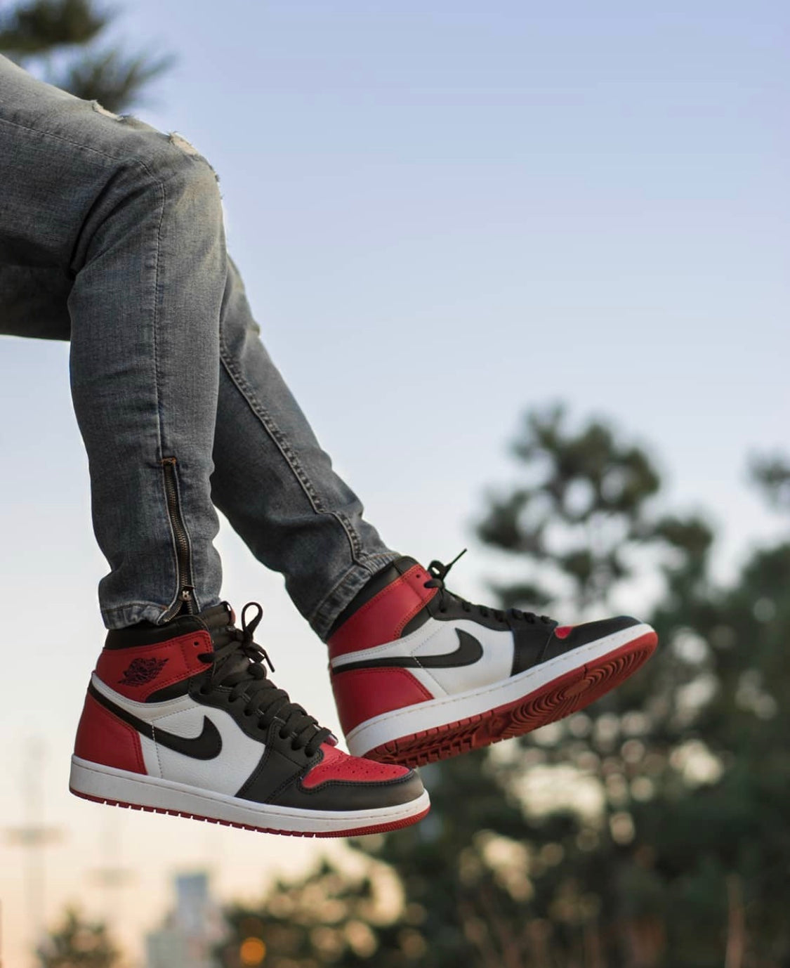 Ezyycart Bags AJ1 black red toe
