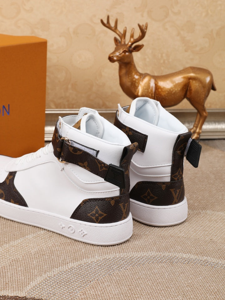 Anum Bags LUV High Top White Brown Sneaker