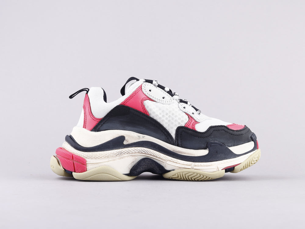 Ezyycart Bags Bla Triple S Black And White Powder Sneaker