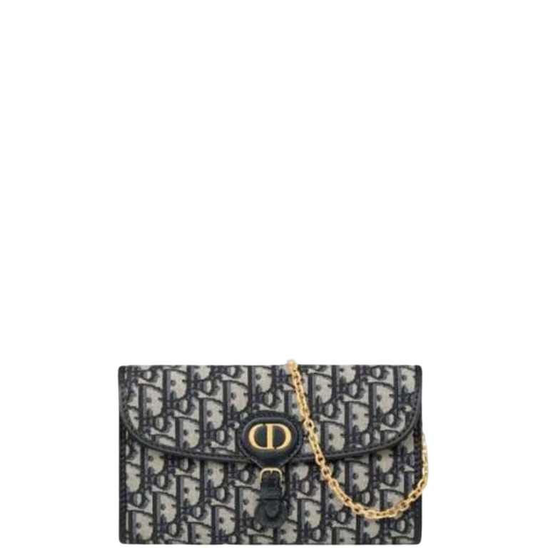 Anum Bags DIR BOBBY EAST WEST POUCH WITH CHAIN BLUE 22CM