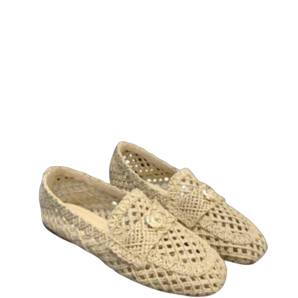 Anum Bags CHL BEIGE JUTE BRAIDED CORD LOAFERS