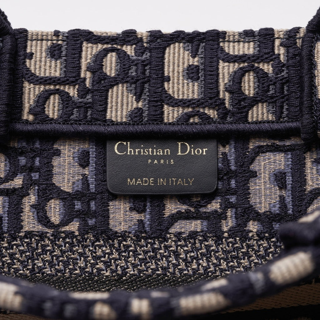 Anum Bags DIR1286 Book Tote CHRISTIAN mini 26.5cm Oblique blue-3 Embroidery Handbag