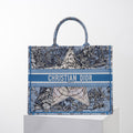 Ezyycart Bags DIR1286 Book Tote blue big size MINI 36.5CM 41.5CM blue