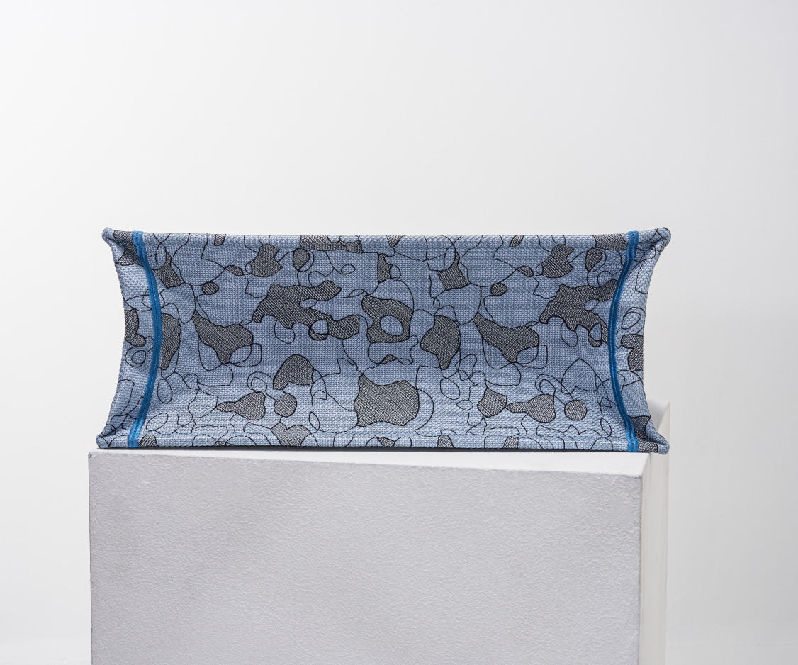 Ezyycart Bags DIR1286 Book Tote blue big size MINI 36.5CM 41.5CM blue