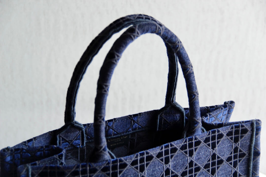 Ezyycart Bags DIR1286 Book Tote BIG size 41.5cm 36.5cm Embroidery LOGO red Handbag blue