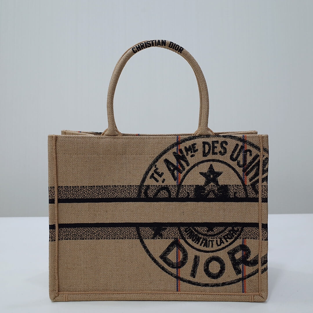 Ezyycart Bags DIR1286 Book Tote BIG size 41.5cm 36.5cm Embroidery LOGO red Handbag grey-3