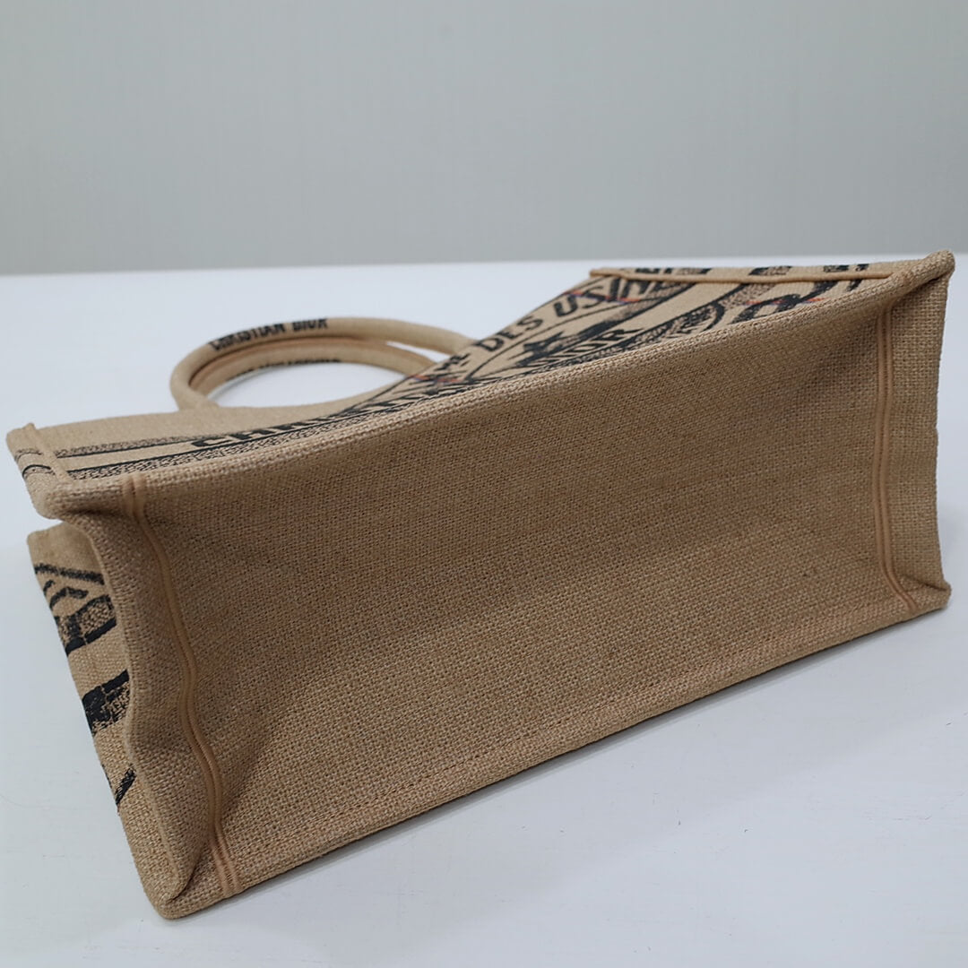 Ezyycart Bags DIR1286 Book Tote BIG size 41.5cm 36.5cm Embroidery LOGO red Handbag grey-3