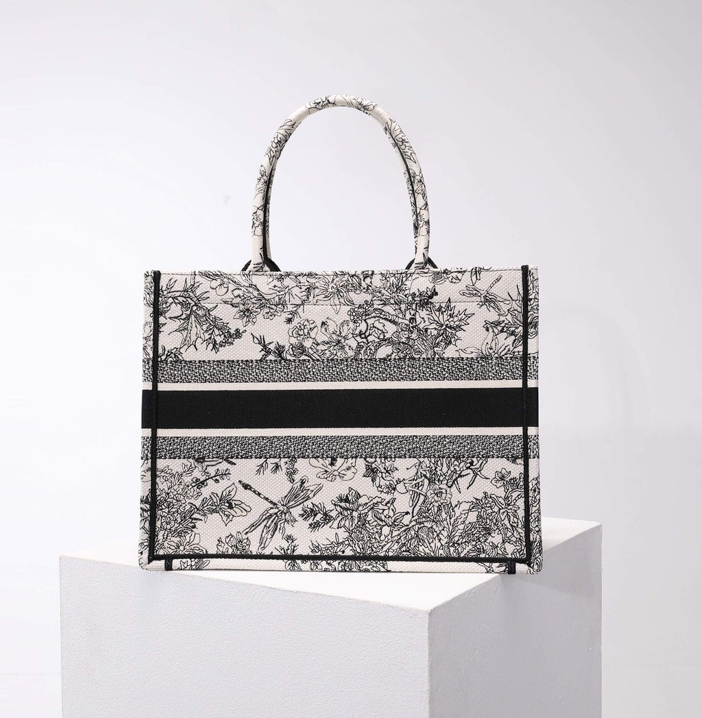 Ezyycart Bags DIR1286 Book Tote tote bag grey Embroidery LOGO