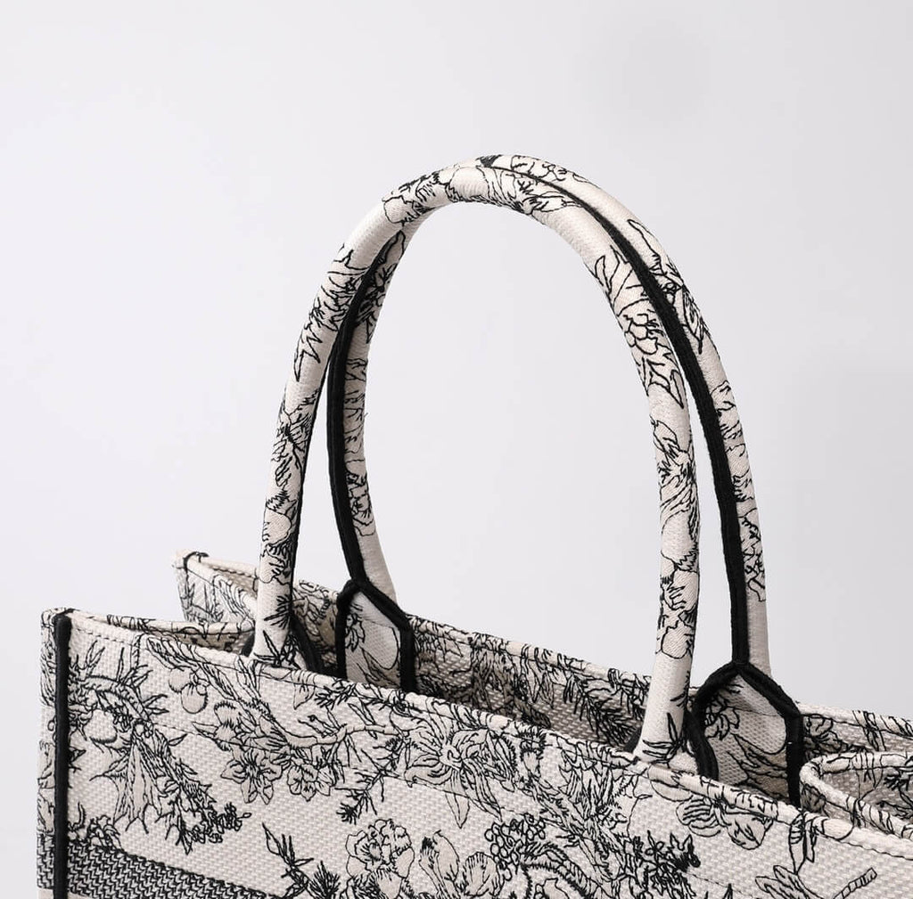 Ezyycart Bags DIR1286 Book Tote tote bag grey Embroidery LOGO
