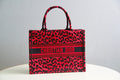 Ezyycart Bags DIR1286 Book Tote BIG size 41.5cm 36.5cm Embroidery LOGO red Handbag maroon-3