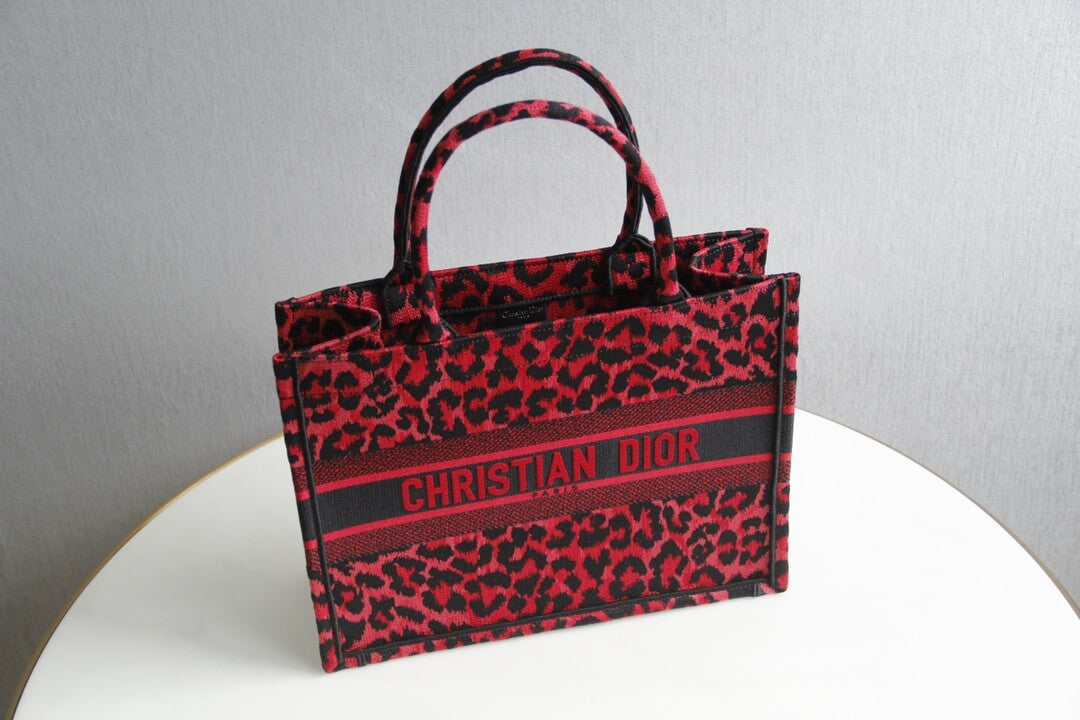 Ezyycart Bags DIR1286 Book Tote BIG size 41.5cm 36.5cm Embroidery LOGO red Handbag maroon-3