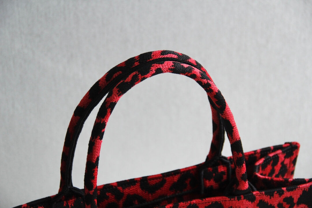 Ezyycart Bags DIR1286 Book Tote BIG size 41.5cm 36.5cm Embroidery LOGO red Handbag maroon-3