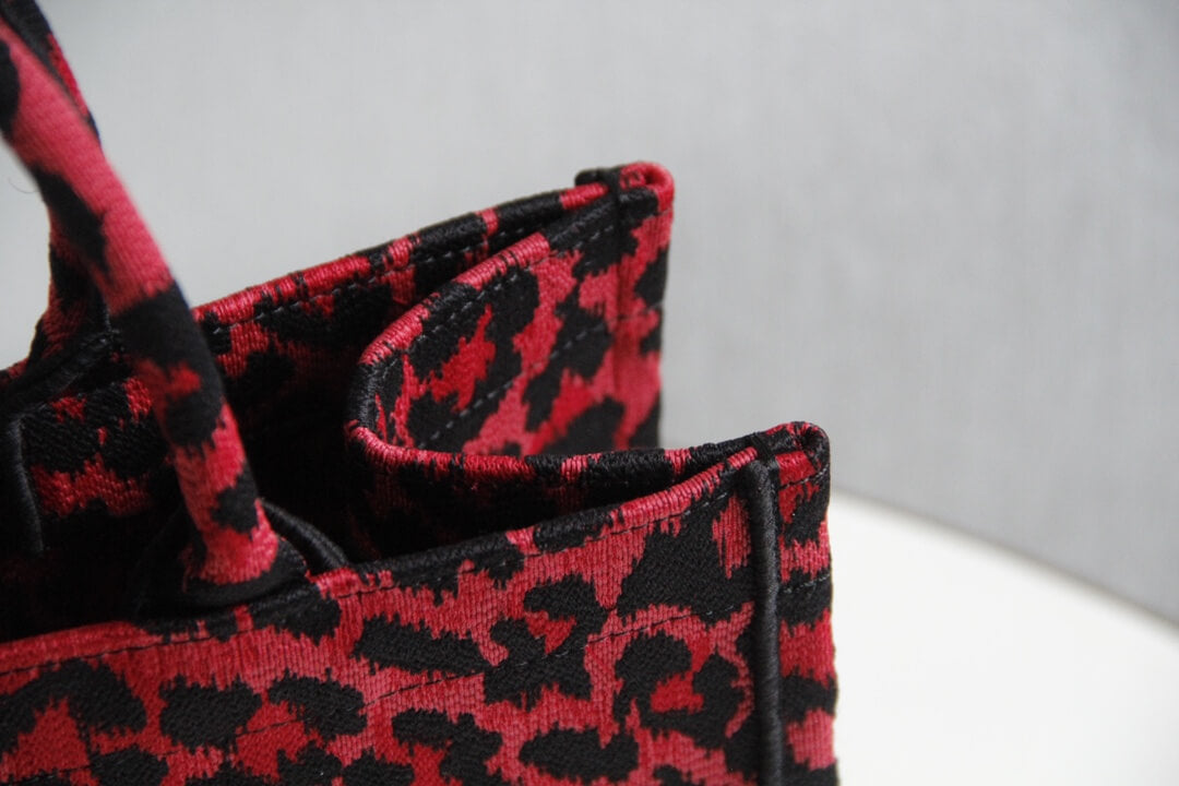 Ezyycart Bags DIR1286 Book Tote BIG size 41.5cm 36.5cm Embroidery LOGO red Handbag maroon-3