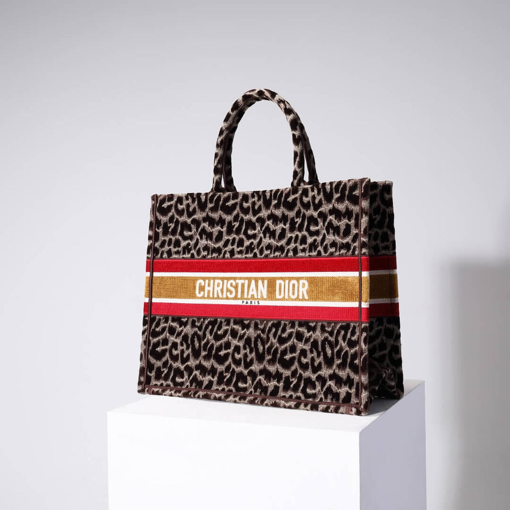 Ezyycart Bags DIR1286 Book Tote BIG size 41.5cm 36.5cm Embroidery LOGO red Handbag Beige Mizza