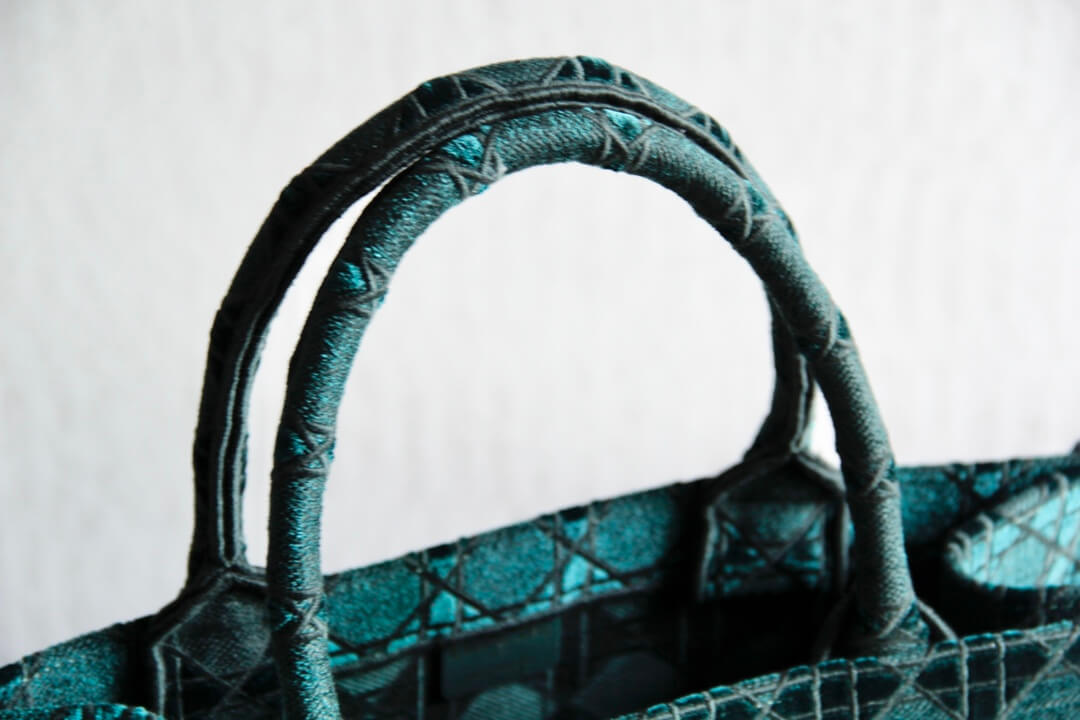 Ezyycart Bags DIR1286 Book Tote BIG size 41.5cm 36.5cm Embroidery LOGO red Handbag green-1