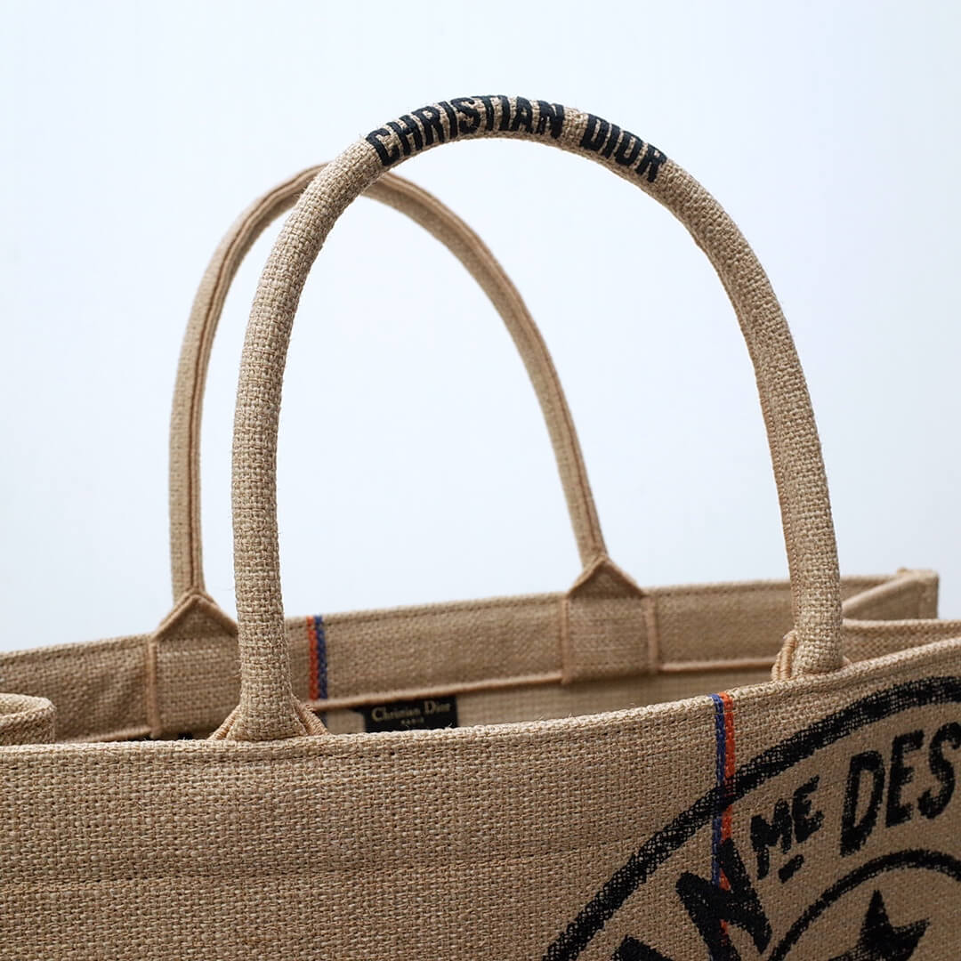 Ezyycart Bags DIR1286 Book Tote BIG size 41.5cm 36.5cm Embroidery LOGO red Handbag grey-3