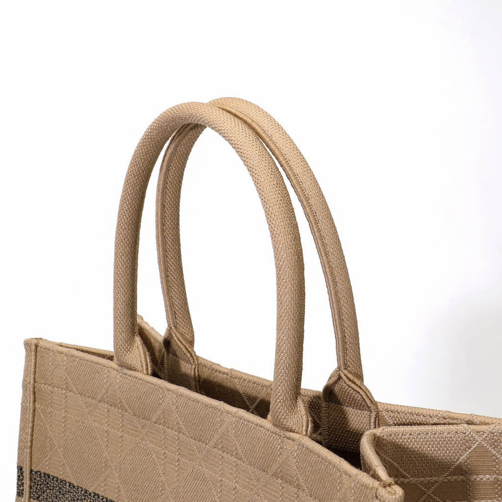 Ezyycart Bags DIR1286 Book Tote BIG size 41.5cm 36.5cm Embroidery LOGO red Handbag grey-4