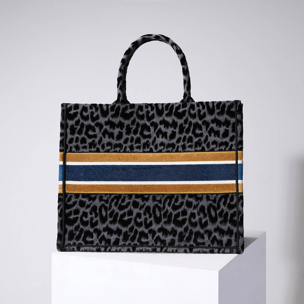 Ezyycart Bags DIR1286 Book Tote BIG size 41.5cm 36.5cm Embroidery LOGO red Handbag grey Mizza