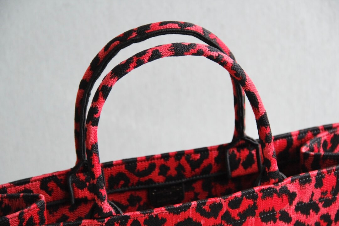 Ezyycart Bags DIR1286 Book Tote BIG size 41.5cm 36.5cm Embroidery LOGO red Handbag maroon-3