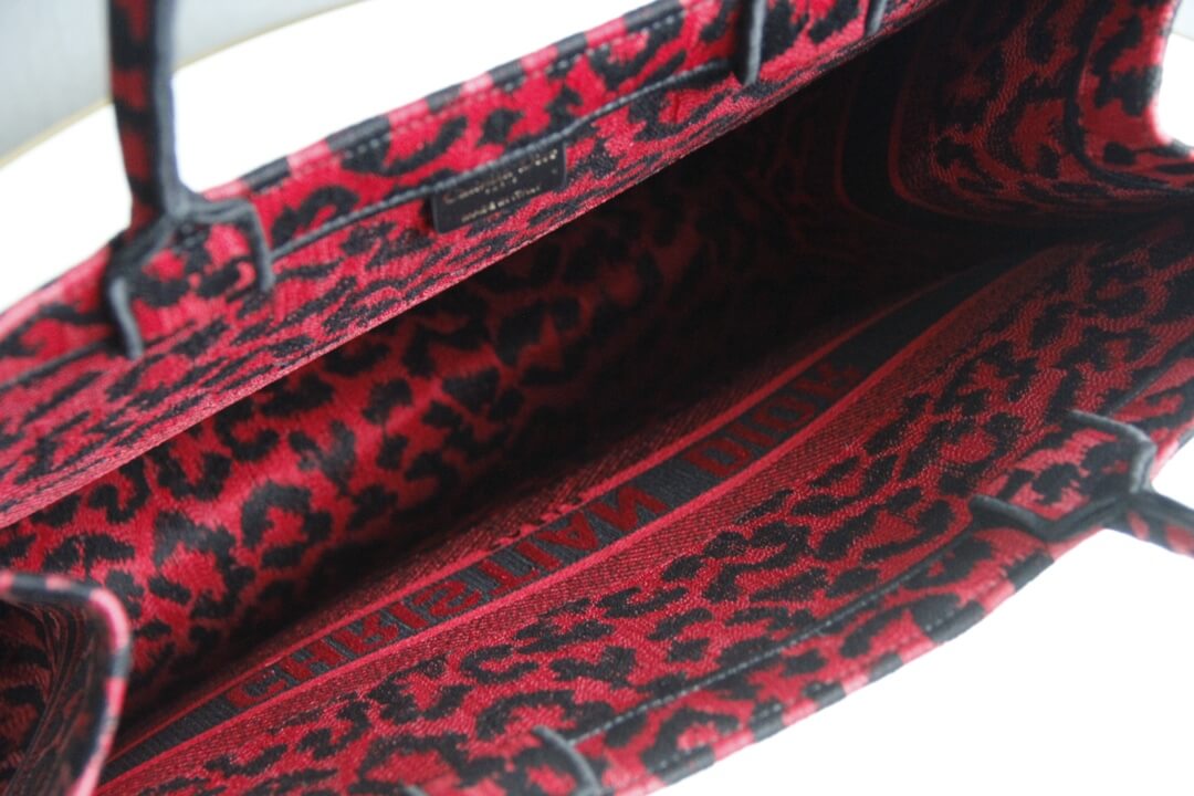 Ezyycart Bags DIR1286 Book Tote BIG size 41.5cm 36.5cm Embroidery LOGO red Handbag maroon-3