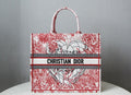 Ezyycart Bags DIR1286 Book Tote BIG size 41.5cm Embroidery LOGO red Handbag