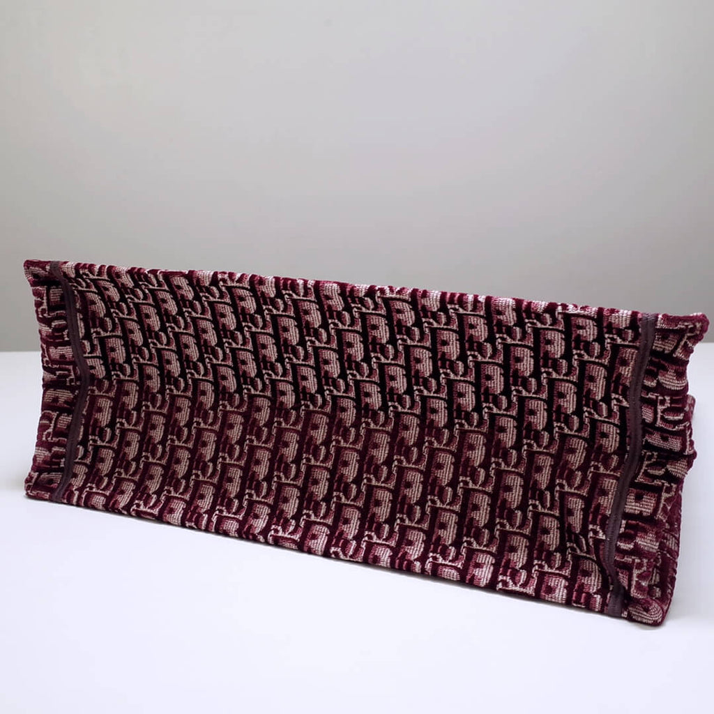 Ezyycart Bags DIR1286 Book Tote BIG size 41.5cm 36.5cm Embroidery LOGO red Handbag maroon