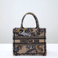 Ezyycart Bags DIR1286 Book bag Tote Embroidery 36.5cm 41.5cm Handbag brown printing