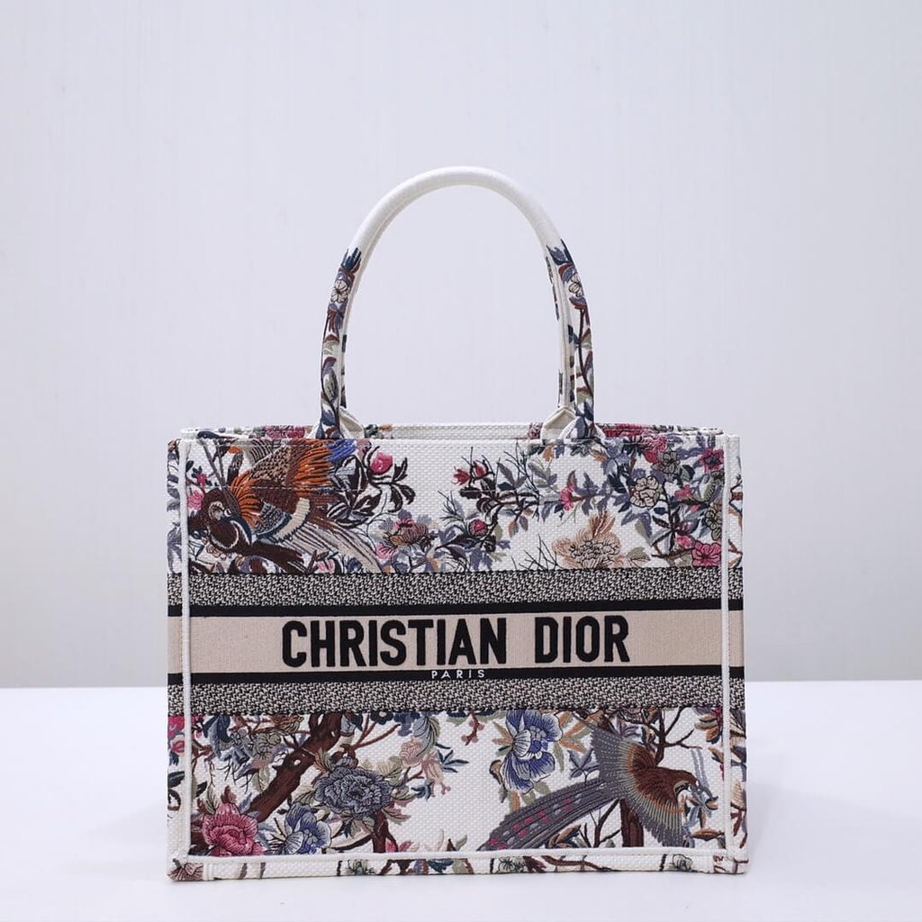 Ezyycart Bags DIR1286 Book bag Tote Embroidery 36.5cm 41.5cm Handbag white printing