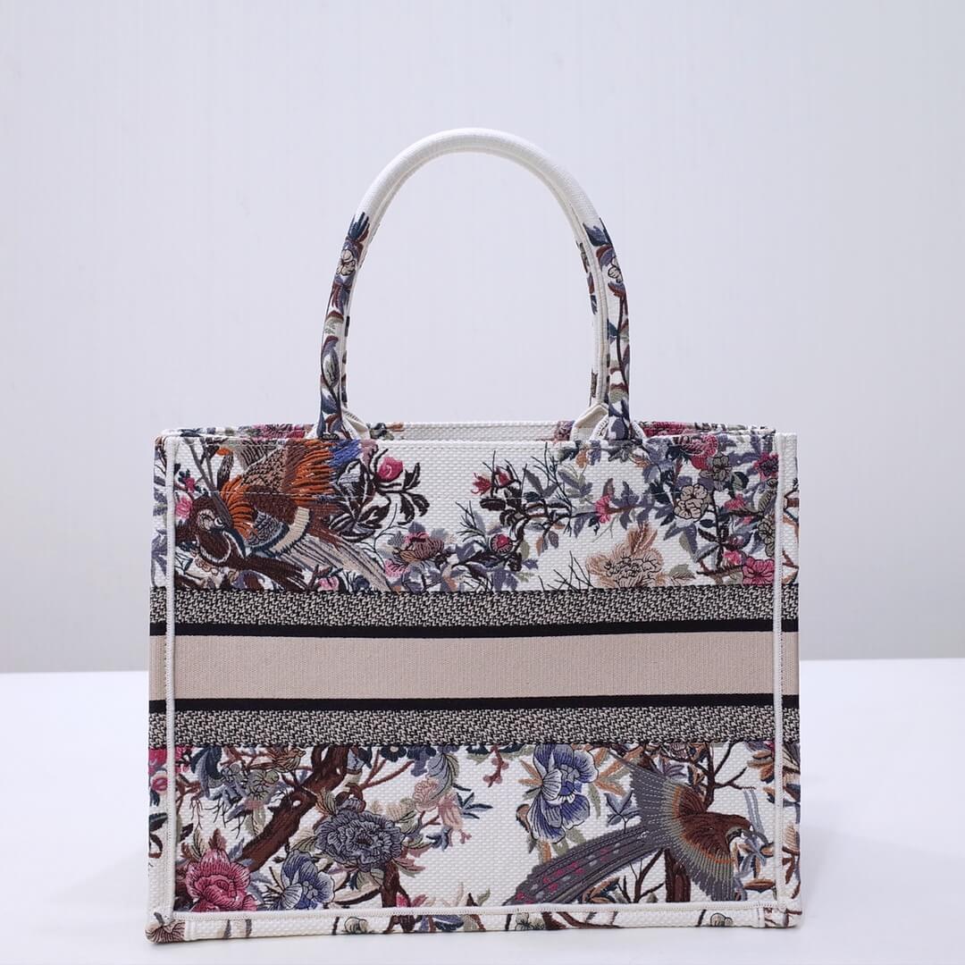 Ezyycart Bags DIR1286 Book bag Tote Embroidery 36.5cm 41.5cm Handbag white printing