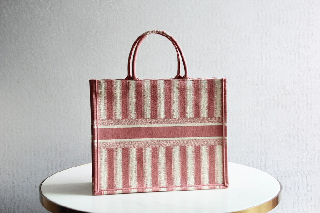 Ezyycart Bags DIR1286 Book bag Tote Embroidery 36.5cm 41.5cm Handbag red white-2