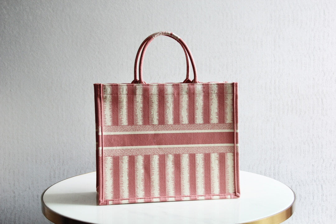 Ezyycart Bags DIR1286 Book bag Tote Embroidery 36.5cm 41.5cm Handbag red white-2