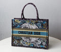 Ezyycart Bags DIR1286 Book bag Tote Embroidery blue white 36.5cm 41.5cm Handbag