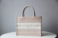 Ezyycart Bags DIR1286 Book bag Tote Embroidery pink white 36.5cm 41.5cm Handbag
