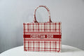 Ezyycart Bags DIR1286 Book bag Tote Embroidery red white 36.5cm 41.5cm Handbag