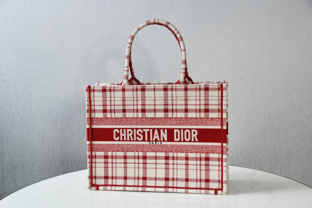Ezyycart Bags DIR1286 Book bag Tote Embroidery red white 36.5cm 41.5cm Handbag