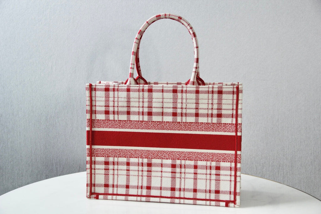 Ezyycart Bags DIR1286 Book bag Tote Embroidery red white 36.5cm 41.5cm Handbag