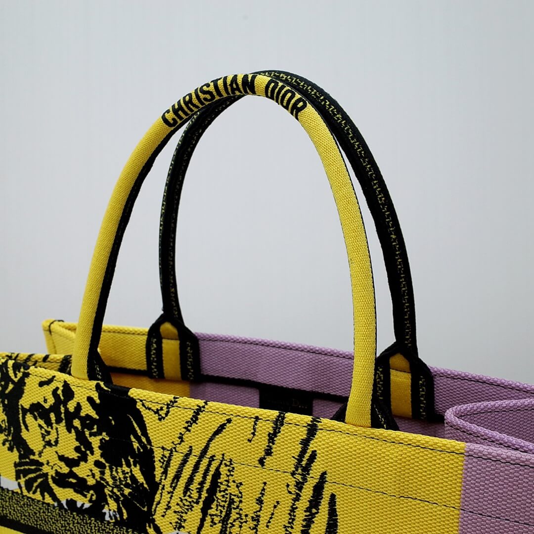 Ezyycart Bags DIR1286 Book bag Tote Embroidery yellow 36.5cm 41.5cm Handbag