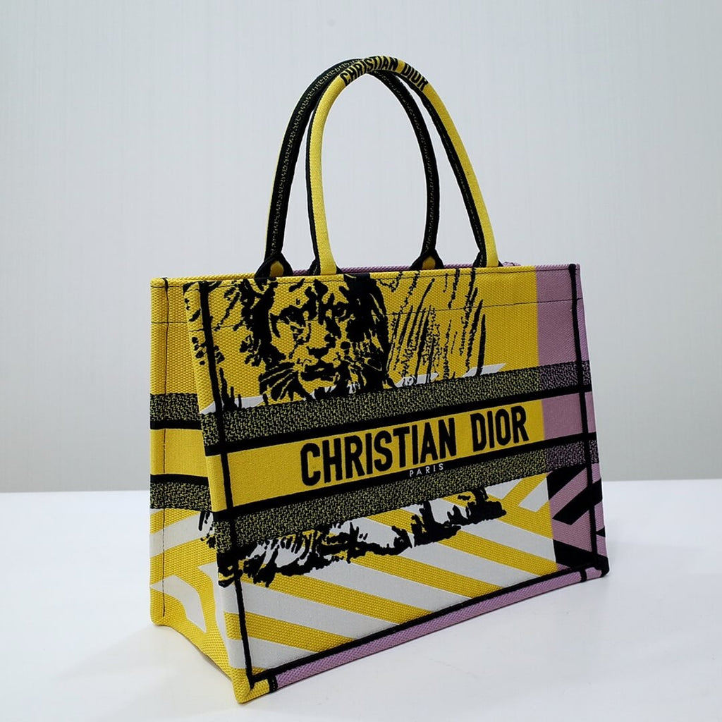 Ezyycart Bags DIR1286 Book bag Tote Embroidery yellow 36.5cm 41.5cm Handbag