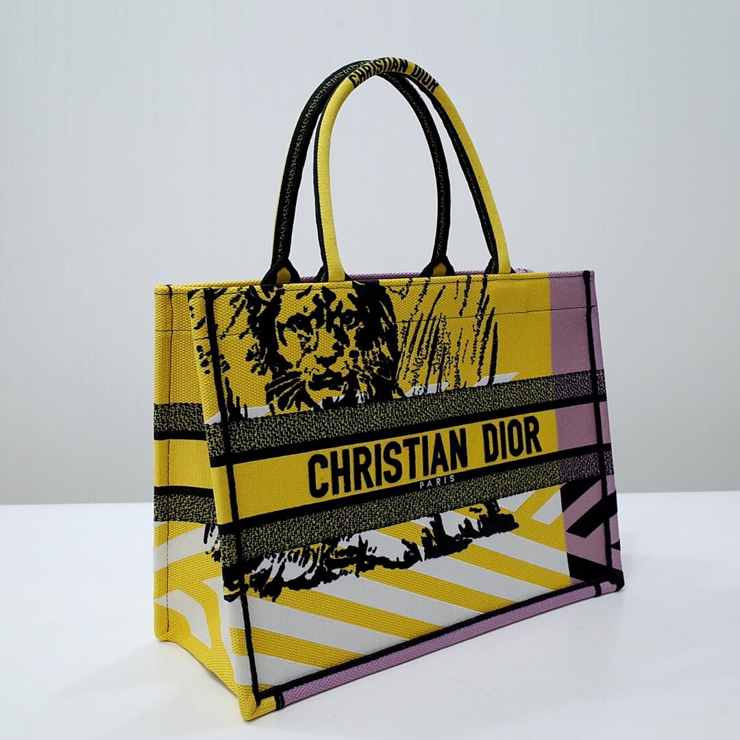 Ezyycart Bags DIR1286 Book bag Tote Embroidery yellow 36.5cm 41.5cm Handbag