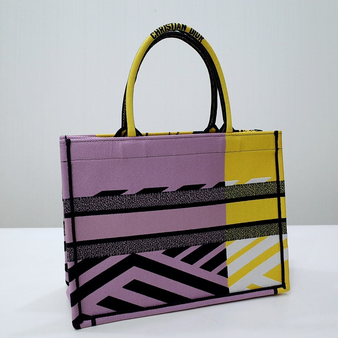Ezyycart Bags DIR1286 Book bag Tote Embroidery yellow 36.5cm 41.5cm Handbag