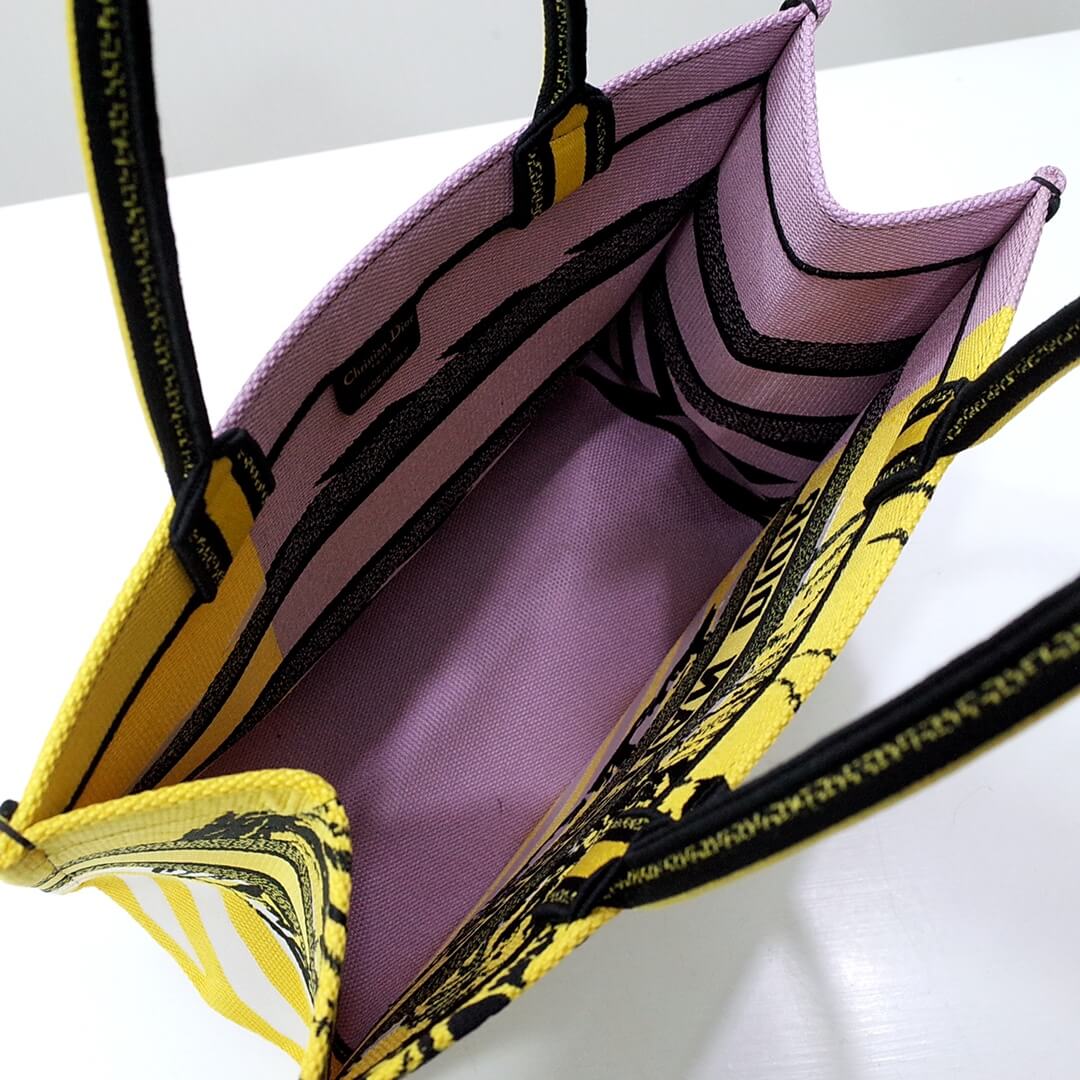 Ezyycart Bags DIR1286 Book bag Tote Embroidery yellow 36.5cm 41.5cm Handbag