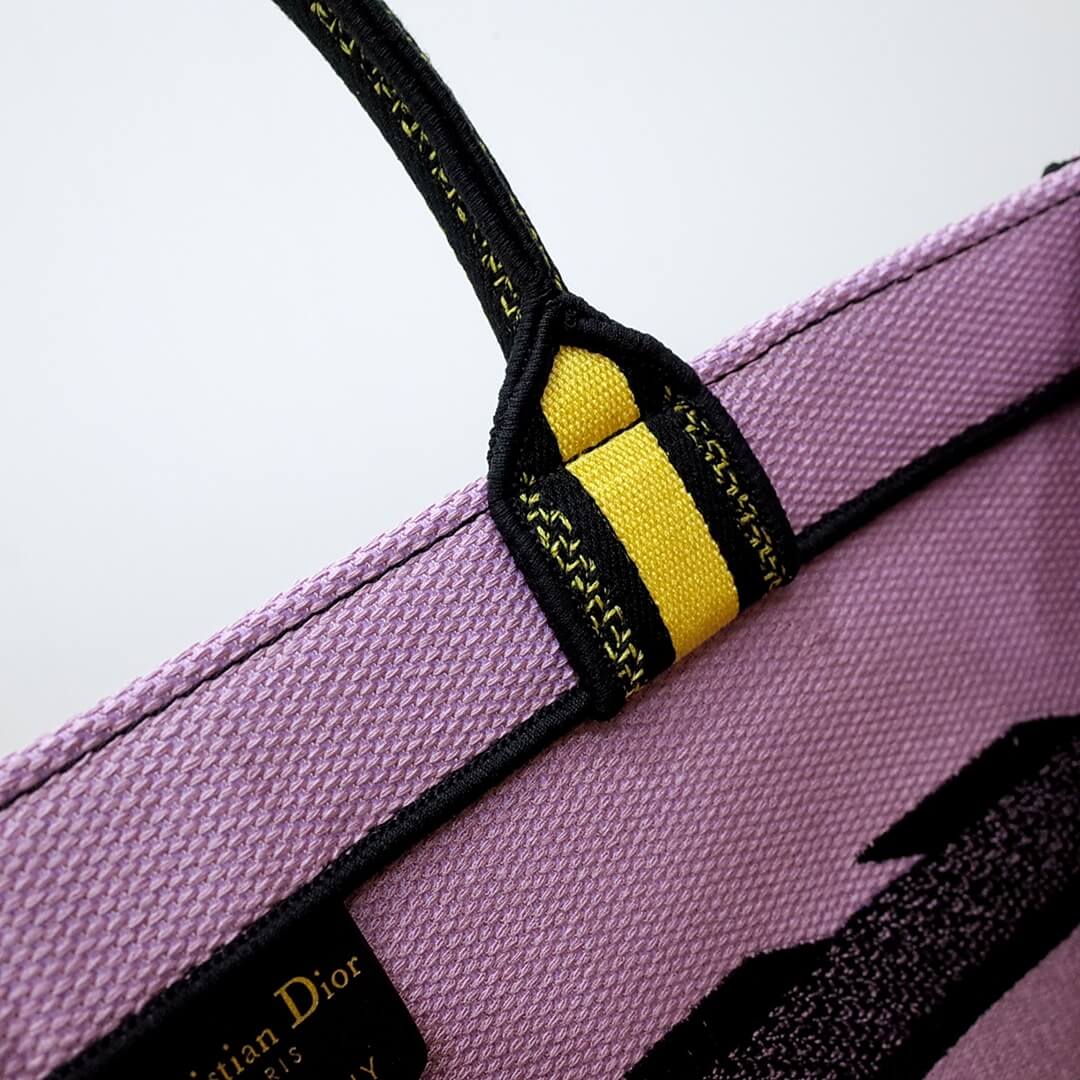 Ezyycart Bags DIR1286 Book bag Tote Embroidery yellow 36.5cm 41.5cm Handbag