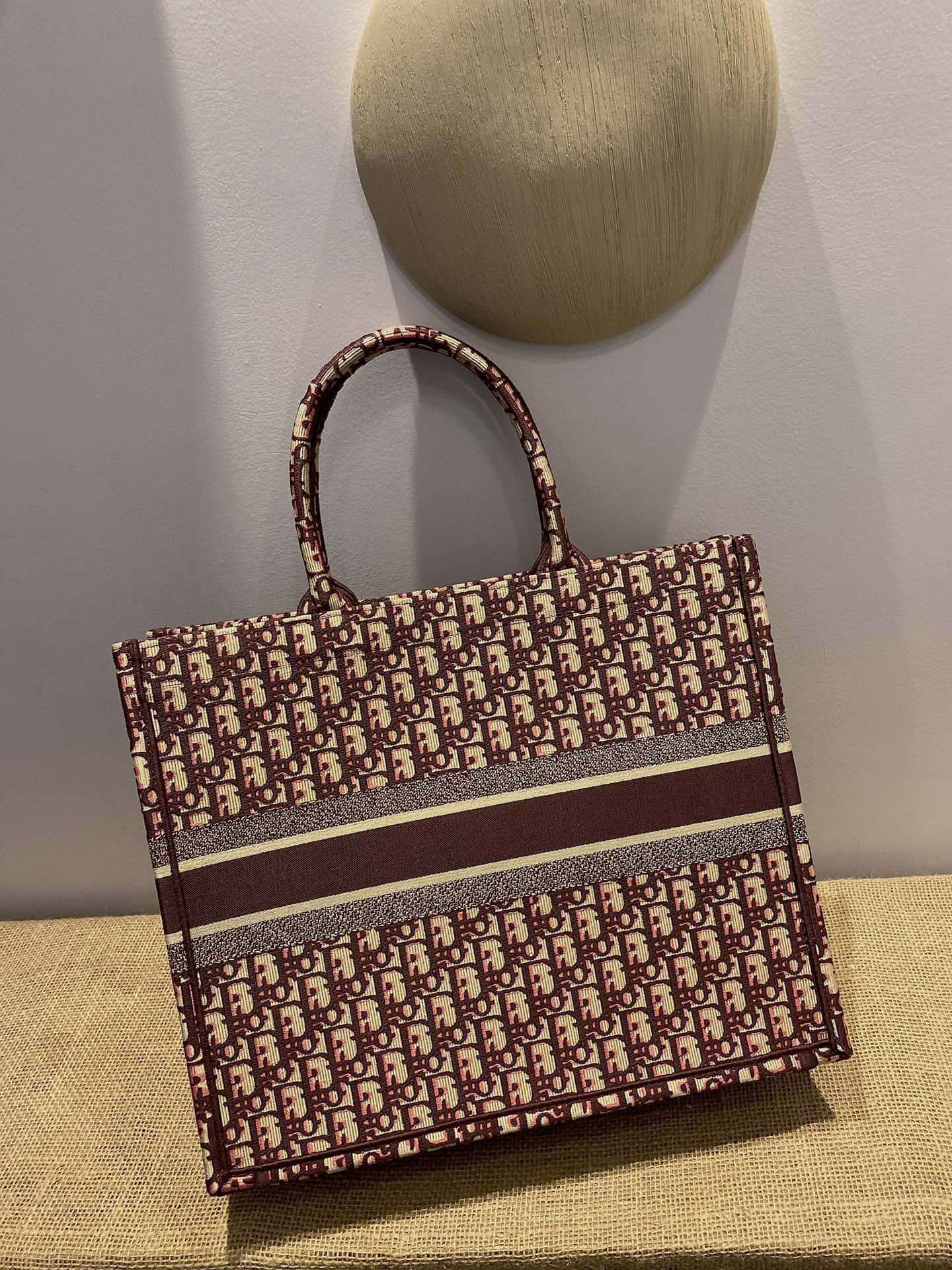 Ezyycart Bags DIR1286 Book bag Tote Embroidery 36.5cm 41.5cm Handbag purple red