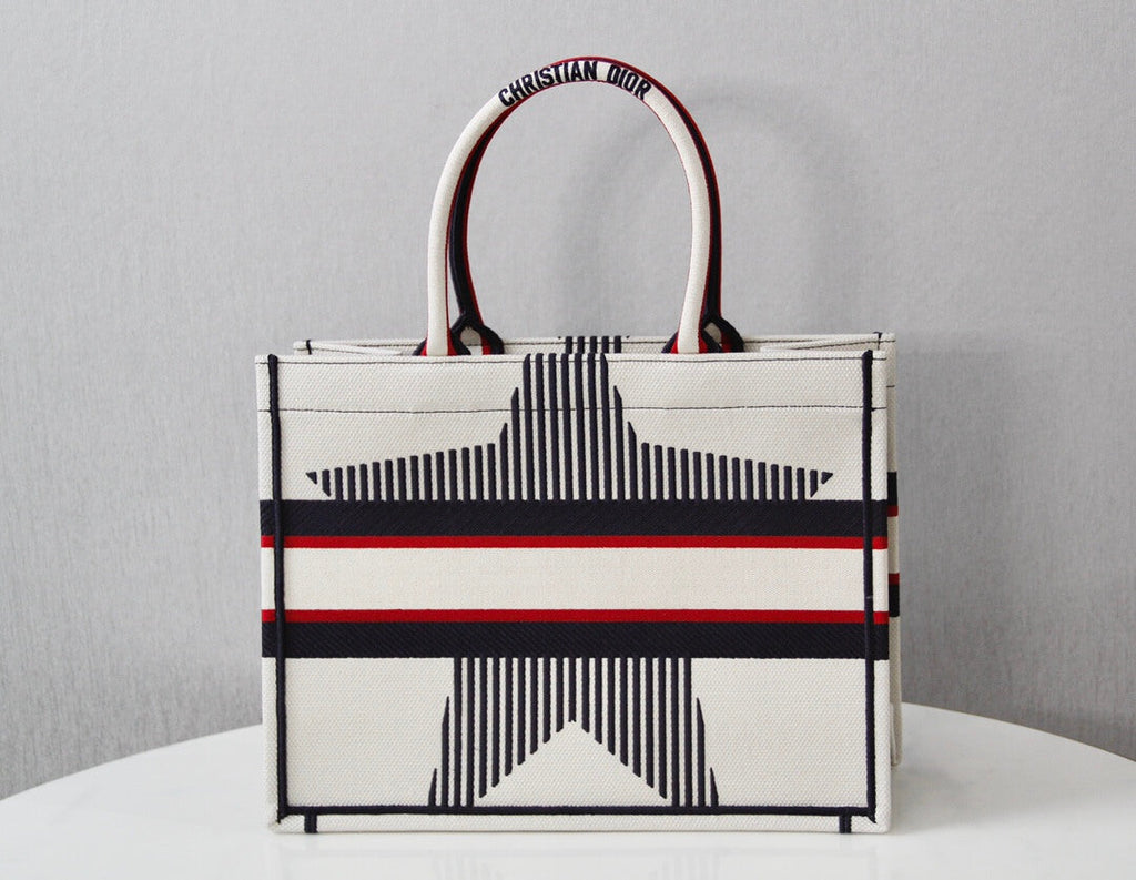 Ezyycart Bags DIR1286 Book Tote DIRrAlps 36.5cm 41.5cm Oblique Embroidery white red-3