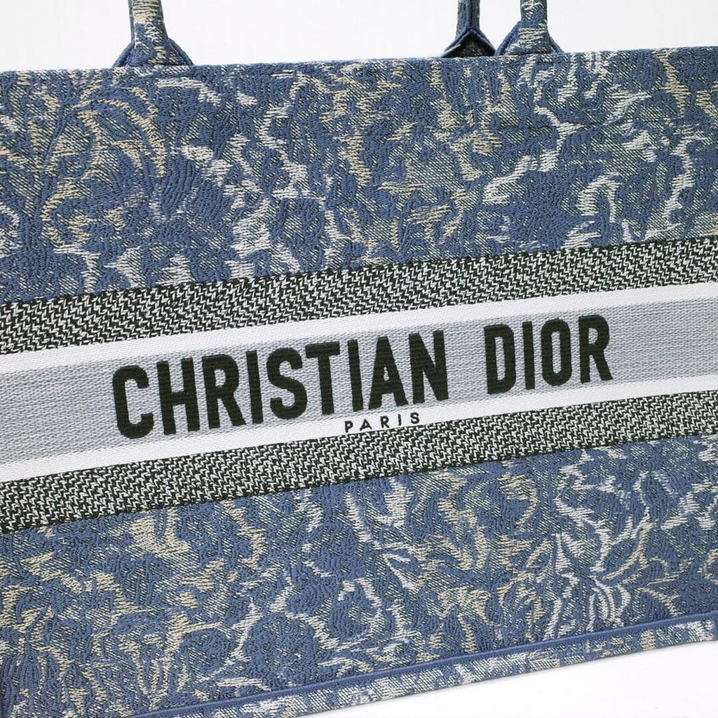 Anum Bags DIR1286 Book Tote big size 36.5cm 41.5cm Oblique Embroidery blue