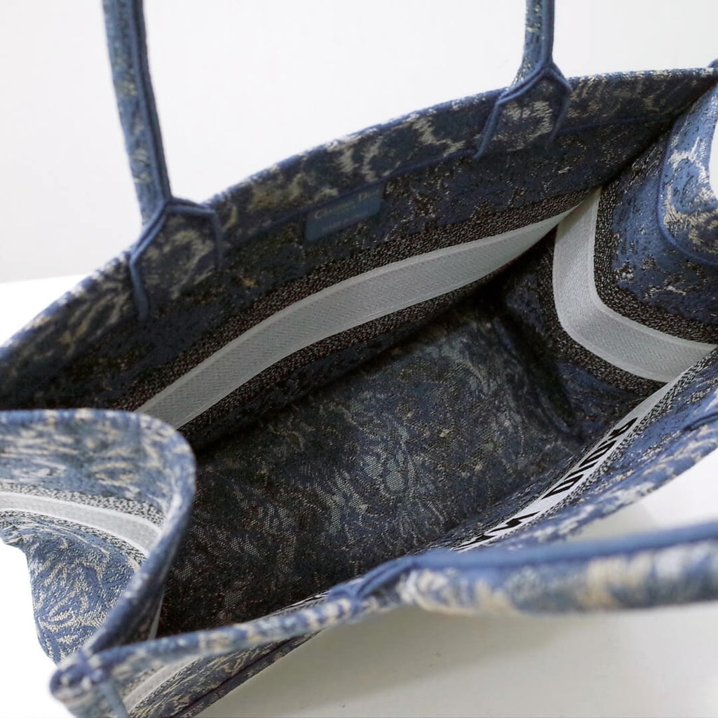 Anum Bags DIR1286 Book Tote big size 36.5cm 41.5cm Oblique Embroidery blue