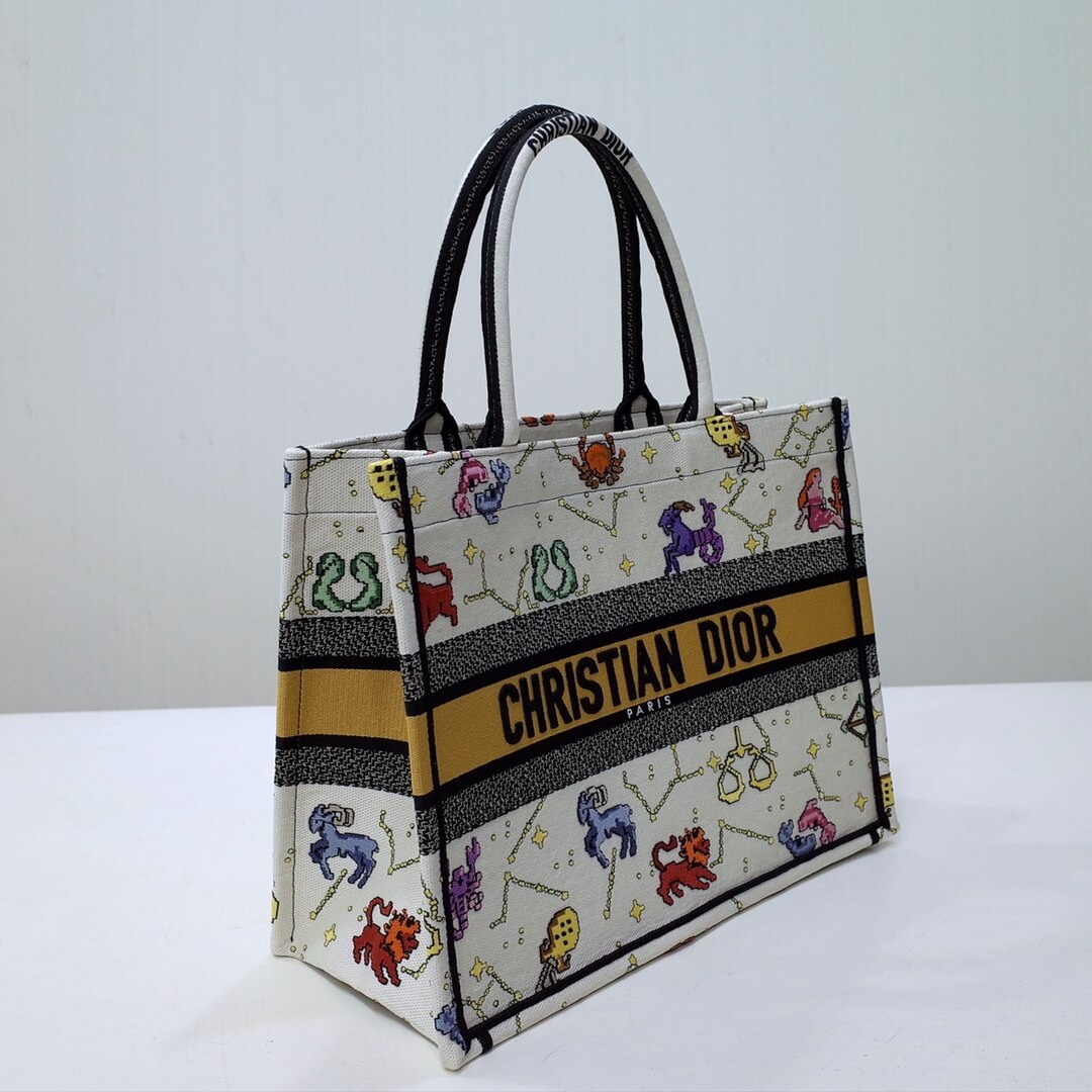 Ezyycart Bags DIR1286 Book Tote big size MINI 36.5CM 41.5CM white yellow