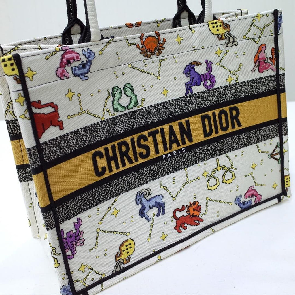 Ezyycart Bags DIR1286 Book Tote big size MINI 36.5CM 41.5CM white yellow