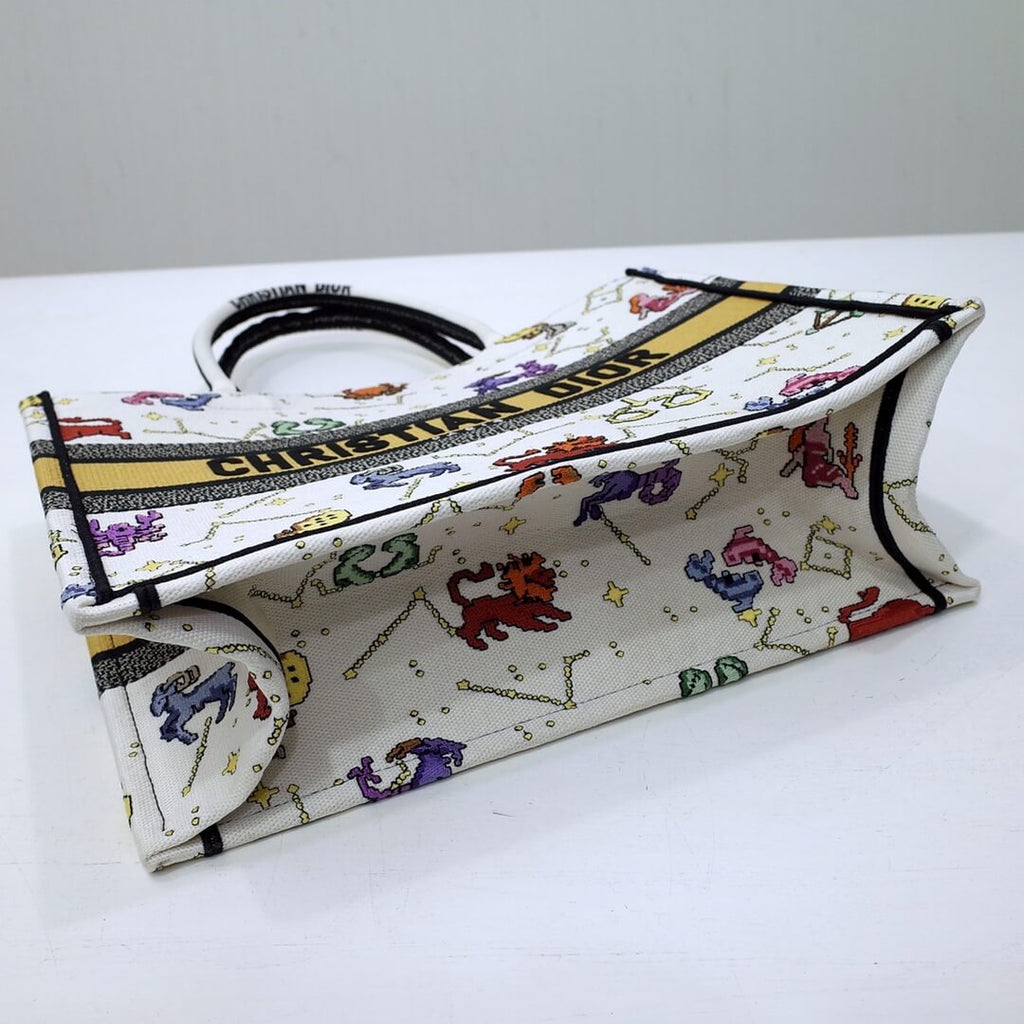 Ezyycart Bags DIR1286 Book Tote big size MINI 36.5CM 41.5CM white yellow