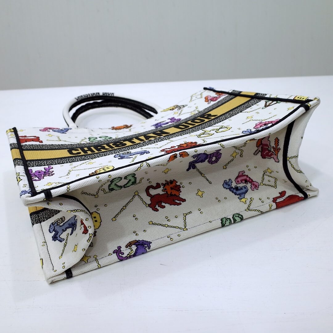 Ezyycart Bags DIR1286 Book Tote big size MINI 36.5CM 41.5CM white yellow